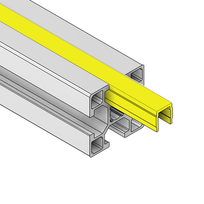 61-013-2 MODULAR SOLUTIONS PVC COVER PROFILE<BR>30 SERIES YELLOW, 8'